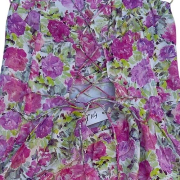 For Love & Lemons Paulina Floral Spaghetti Strap Backless Mini Dress Sizes XS M - Picture 11 of 14